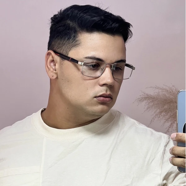 Armação de Óculos 86002 Retangular Prata e Vermelho