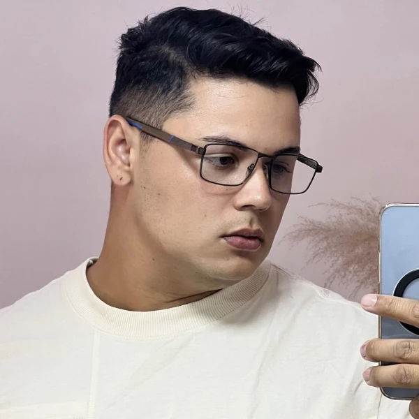 Armação de Óculos 86002 Retangular Marrom