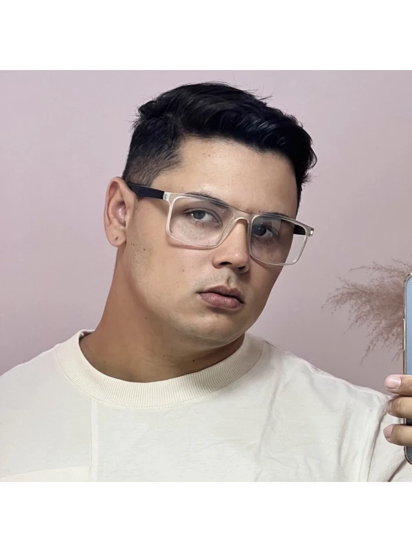 Armação de Óculos 76009 Quadrado Translucido