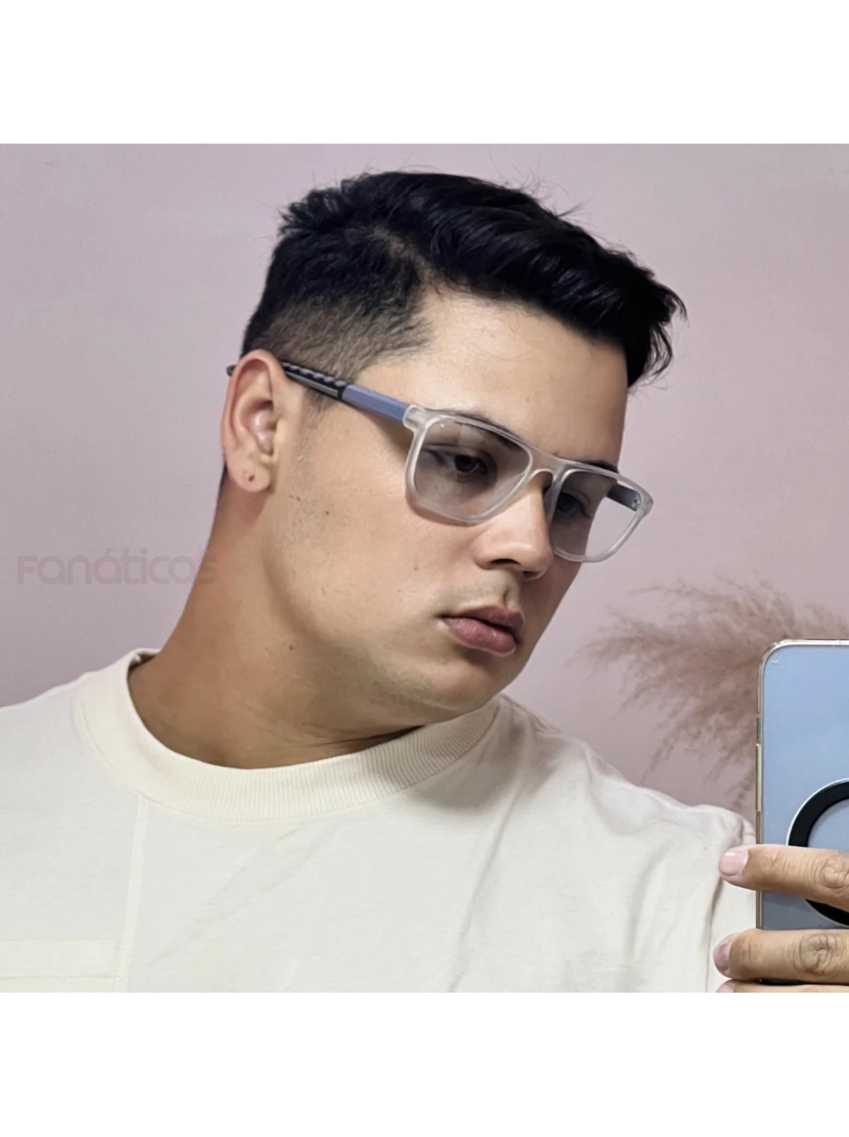 Armação de Óculos 8207 Esportivo Quadrado Translucido