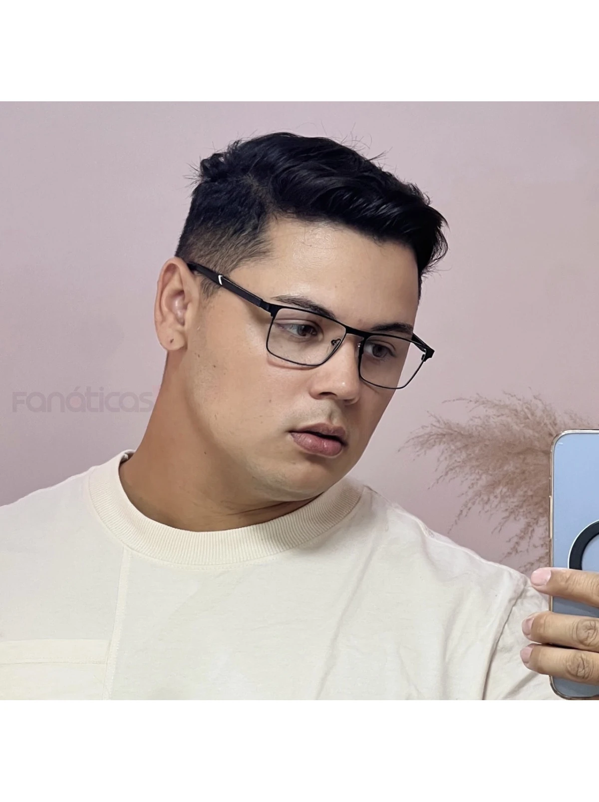 Armação de Óculos 6001 Retangular Preto