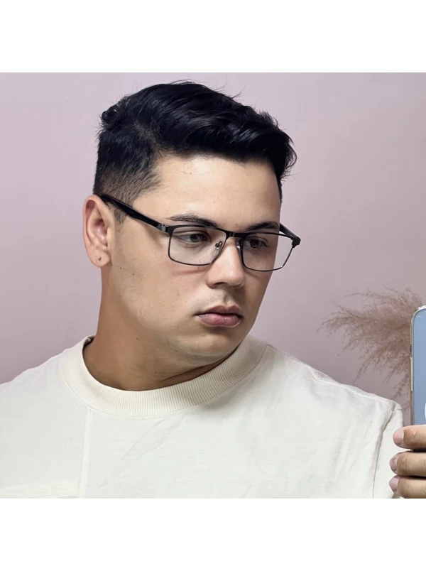 Armação de Óculos AQ240503 Retangular Grafite