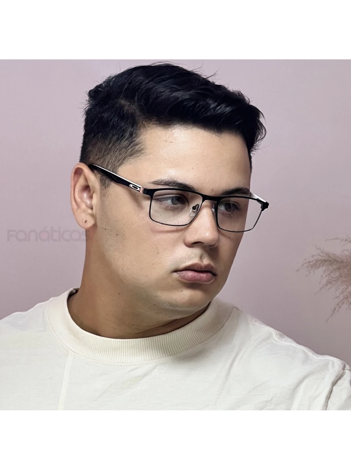 Armação de Óculos AQ240503 Retangular Preto e Branco