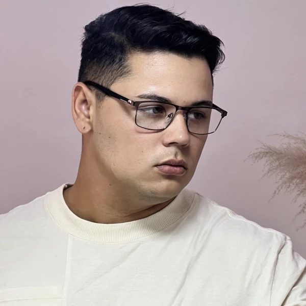 Armação de Óculos AQ240503 Retangular Marrom