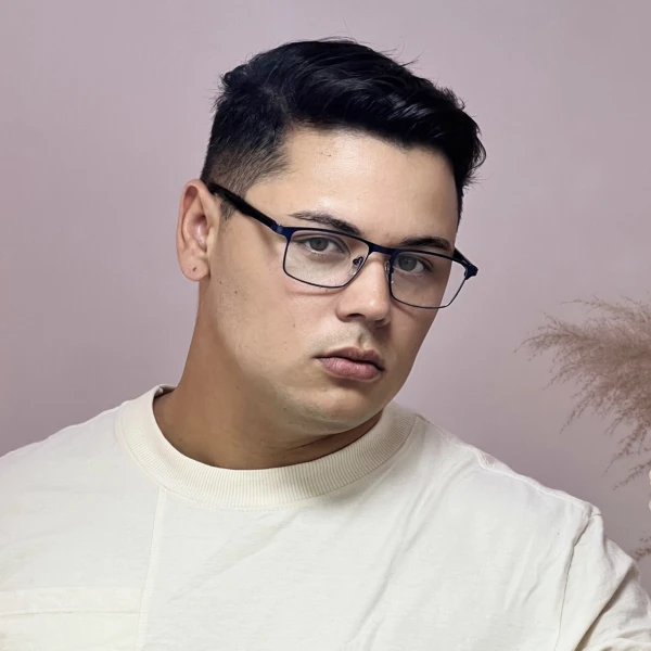 Armação de Óculos AQ240503 Retangular Azul