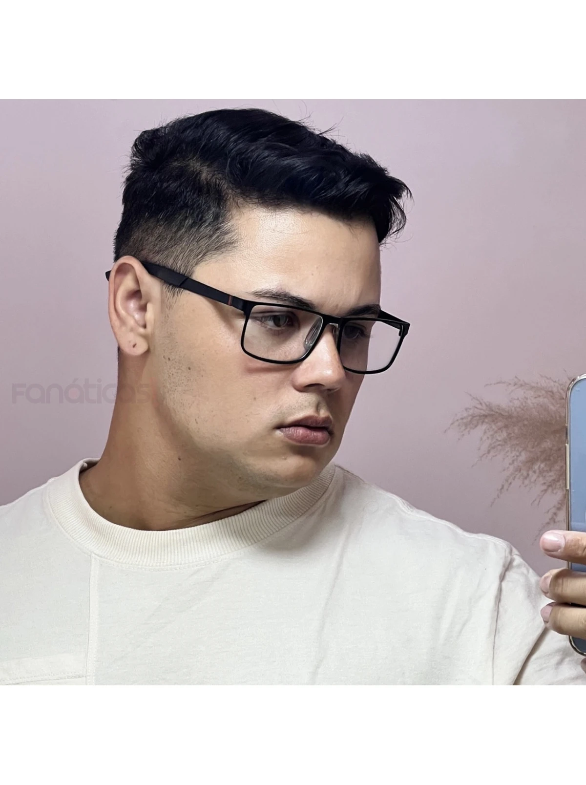 Armação de Óculos AQ240701 Retangular Preto