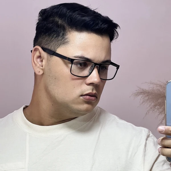 Armação de Óculos AQ240701 Retangular Preto