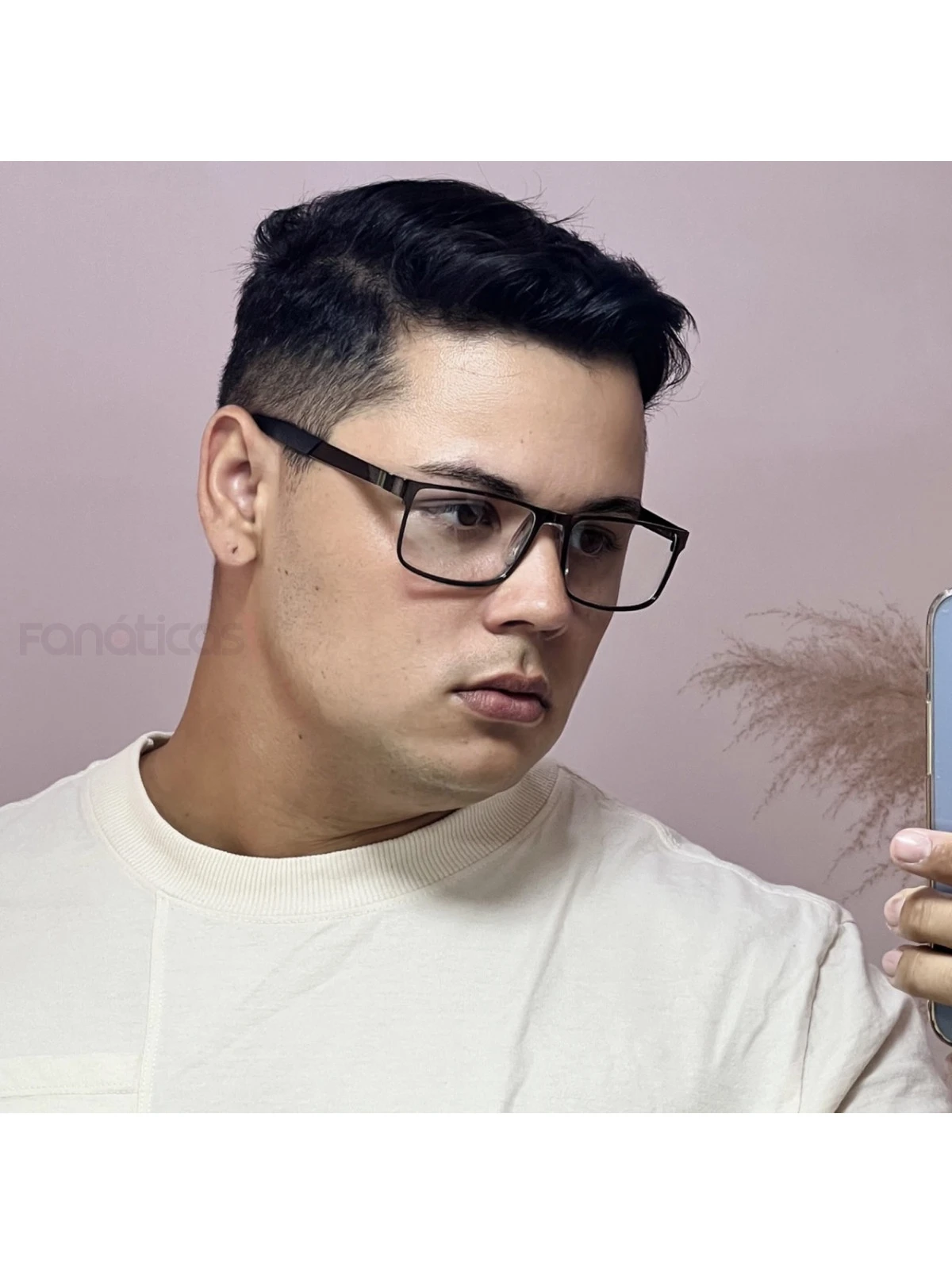 Armação de Óculos AQ240701 Retangular Marrom