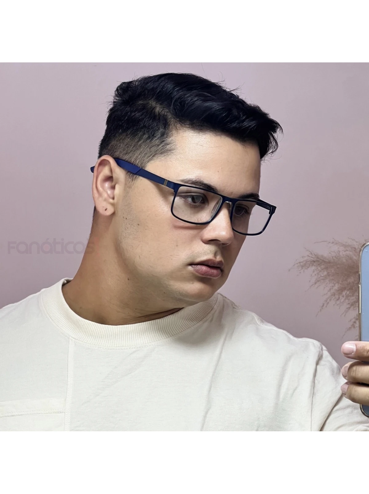 Armação de Óculos AQ240701 Retangular Azul