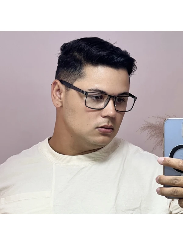 Armação de Óculos AQ240701 Retangular Grafite