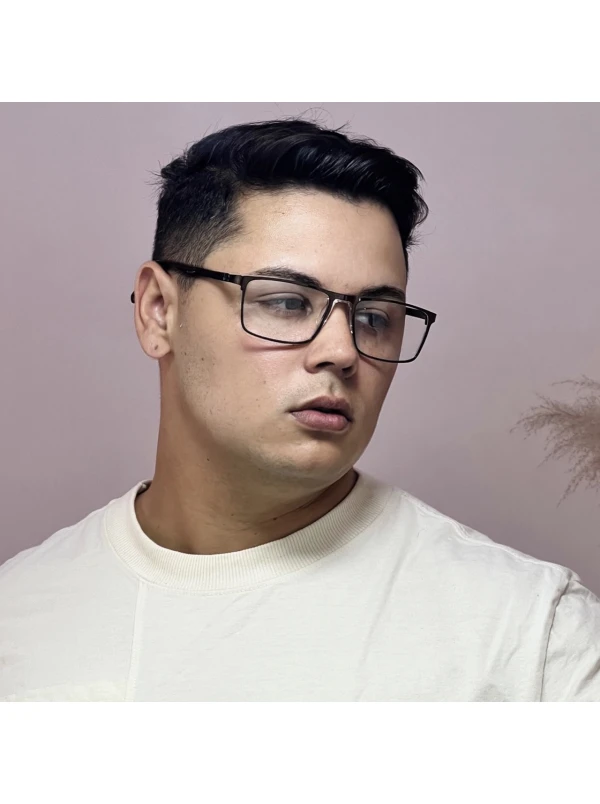 Armação de Óculos AQ230915 Retangular Marrom