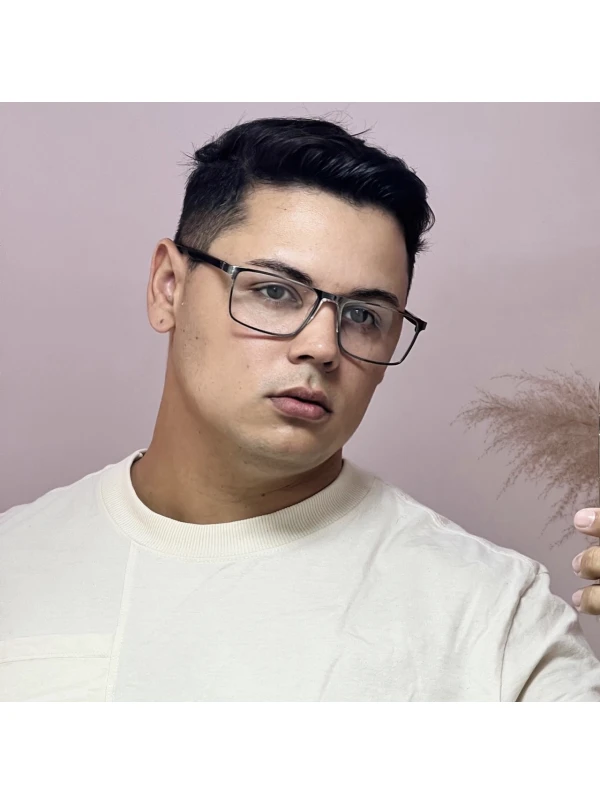 Armação de Óculos AQ230915 Retangular Grafite