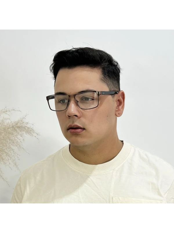 Armação de Óculos AQ240504 Retangular Marrom