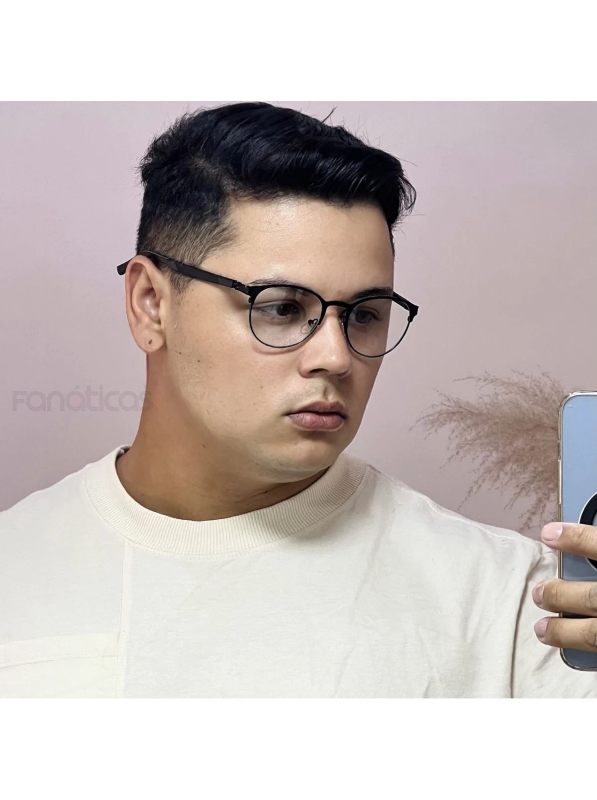 Armação de Óculos R2221 Redondo Preto