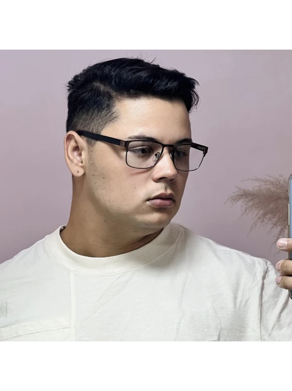 Armação de Óculos AQ240505 Quadrado Marrom