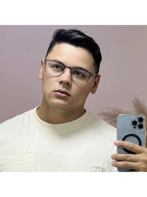 Armação de Óculos AQ240505 Quadrado Grafite