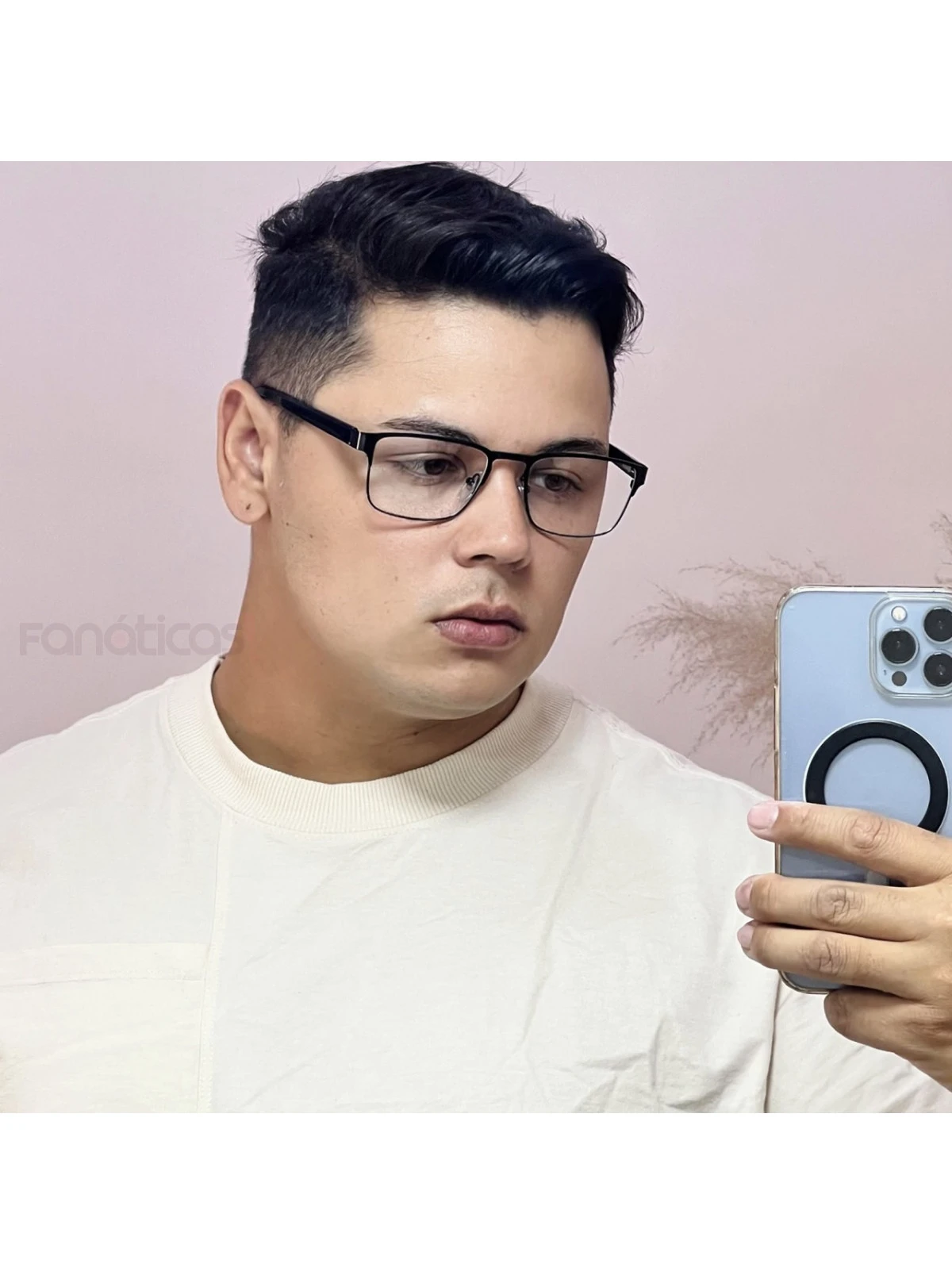 Armação de Óculos AQ240505 Quadrado Preto