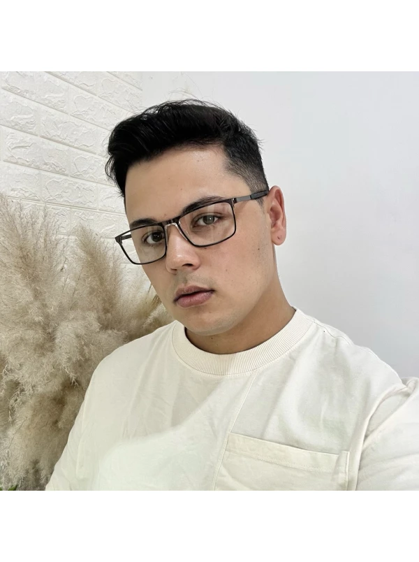 Armação de Óculos AQ240702 Retangular Marrom