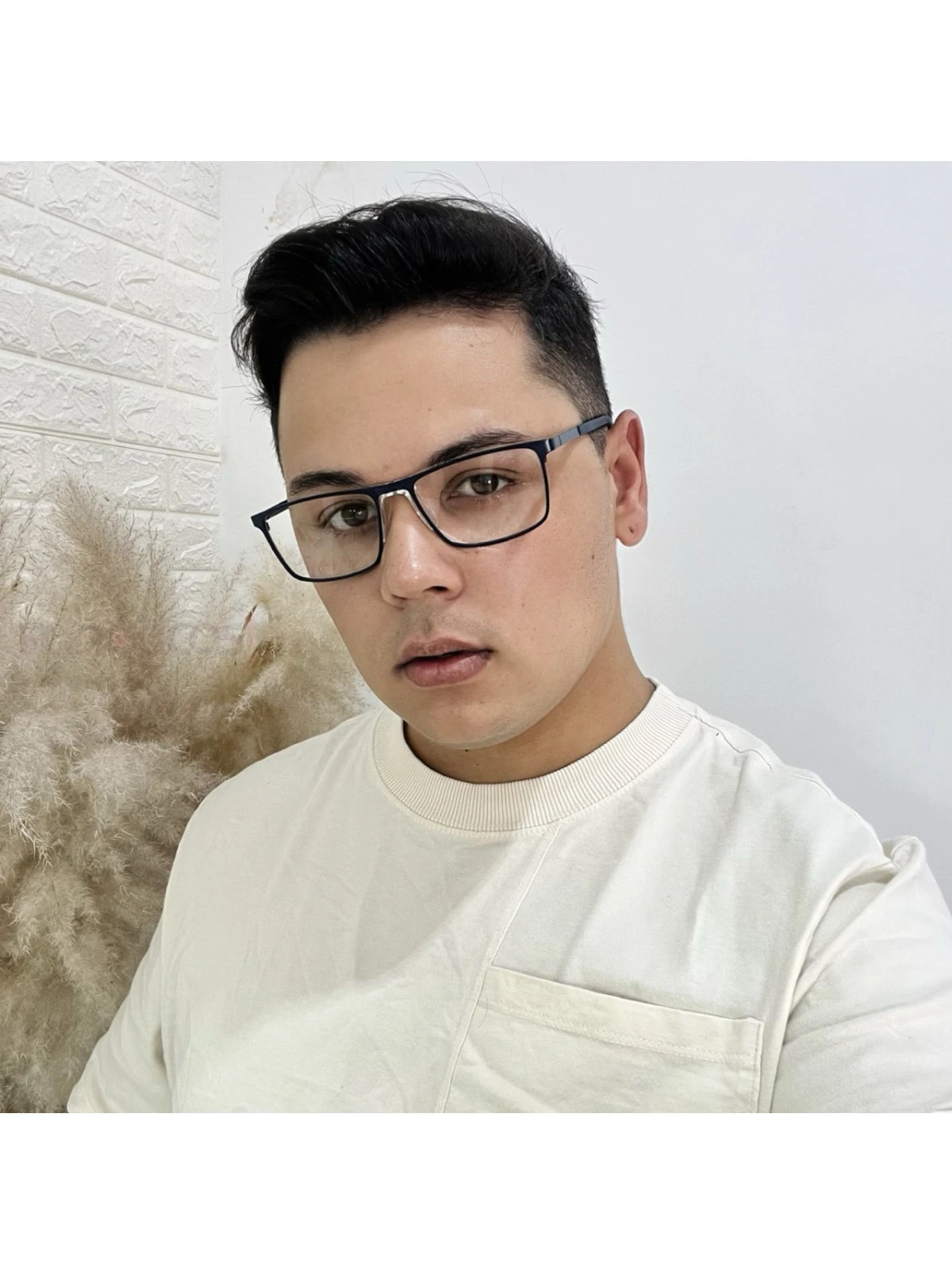 Armação de Óculos AQ240702 Retangular Azul