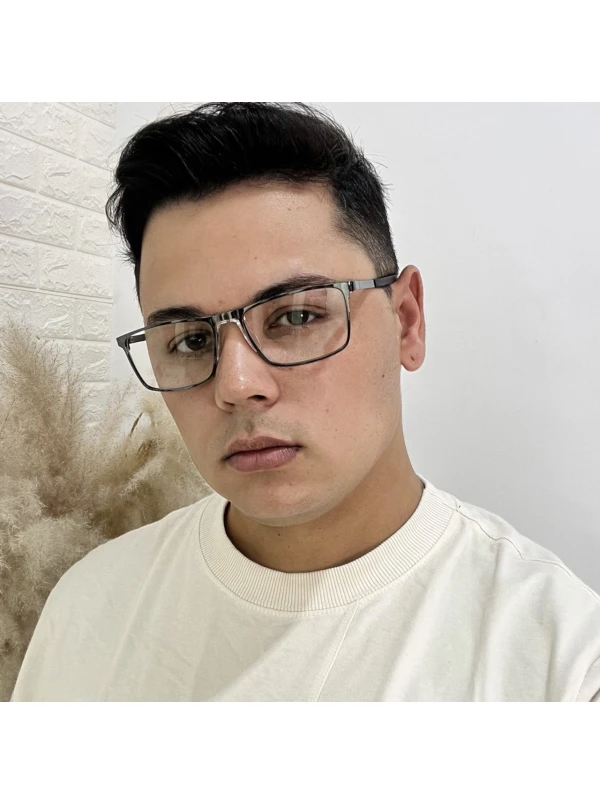 Armação de Óculos AQ240702 Retangular Grafite