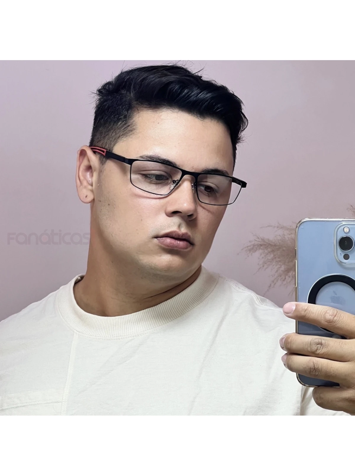 Armação de Óculos 202402 Esportivo Retangular Preto e Vermelho