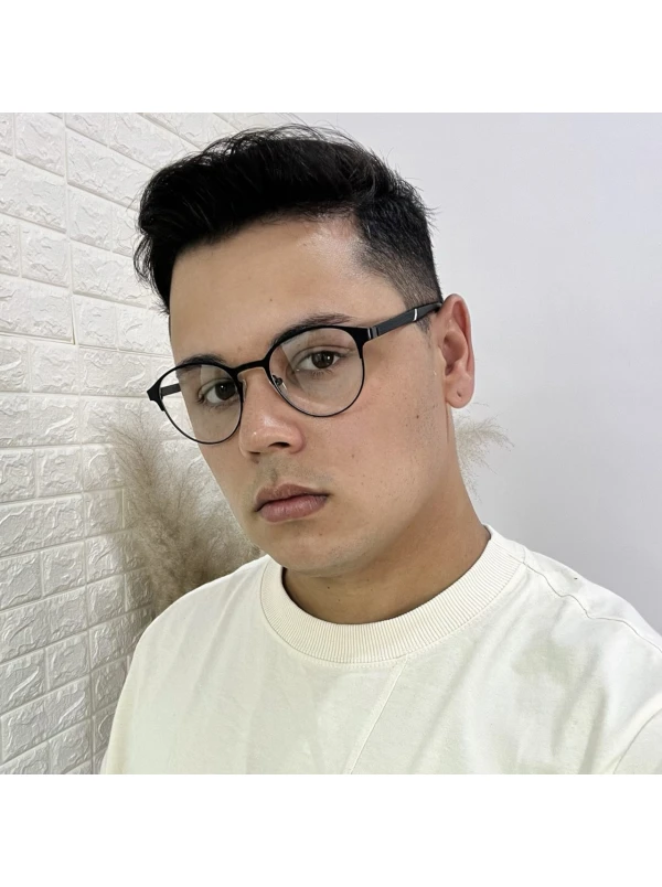 Armação de Óculos 6003 Redondo Preto