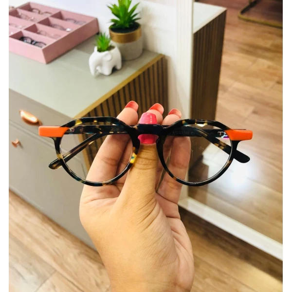 Armação de Óculos Redondo DL8004 Tartaruga