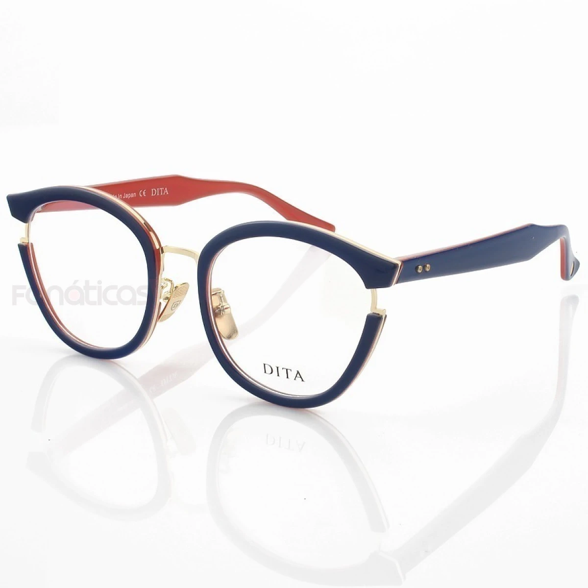 Armação de Óculos Gatinho DTX500 Azul e Vermelho