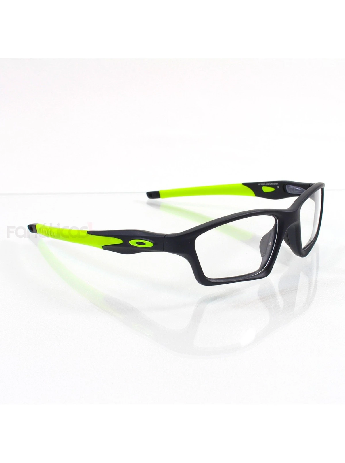 Armação de Óculos Crosslink OX8031 Preta e Verde Limão