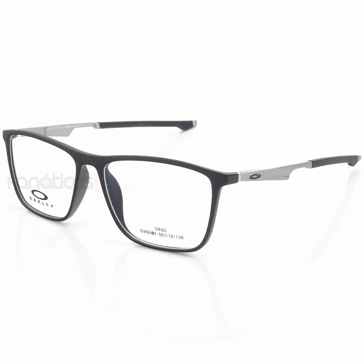 Armação de Óculos Quadrado OX5101 Preto e Cinza