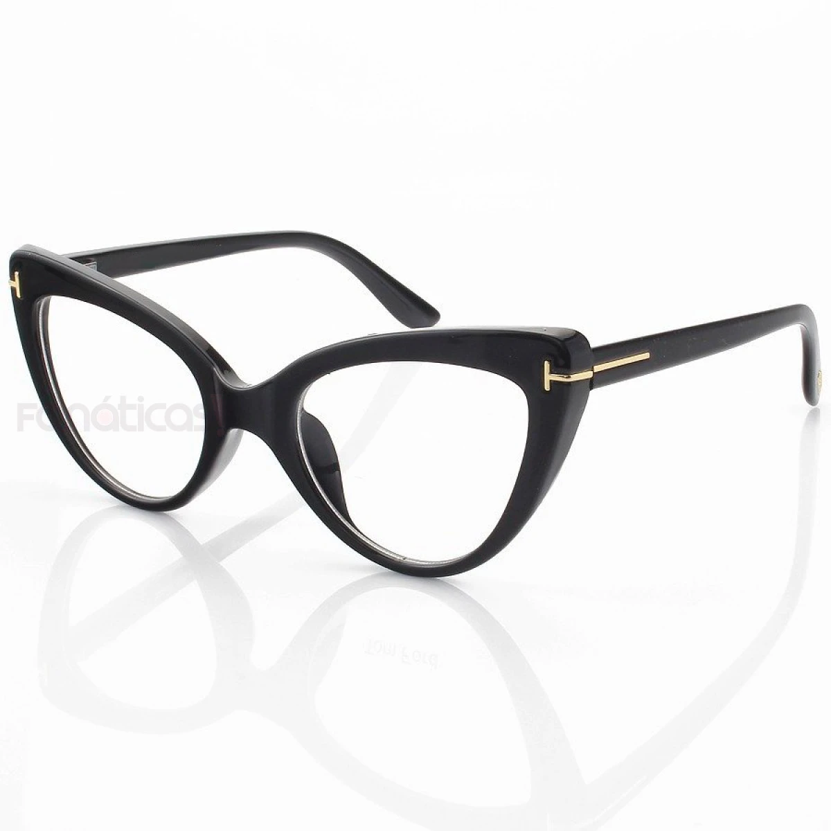 Armação de Oculos Gatinho LQ97398 Preto