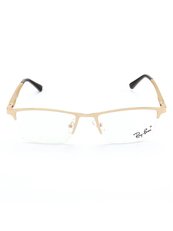 Armação de Óculos Masculina Meio Aro FN9128 Dourada