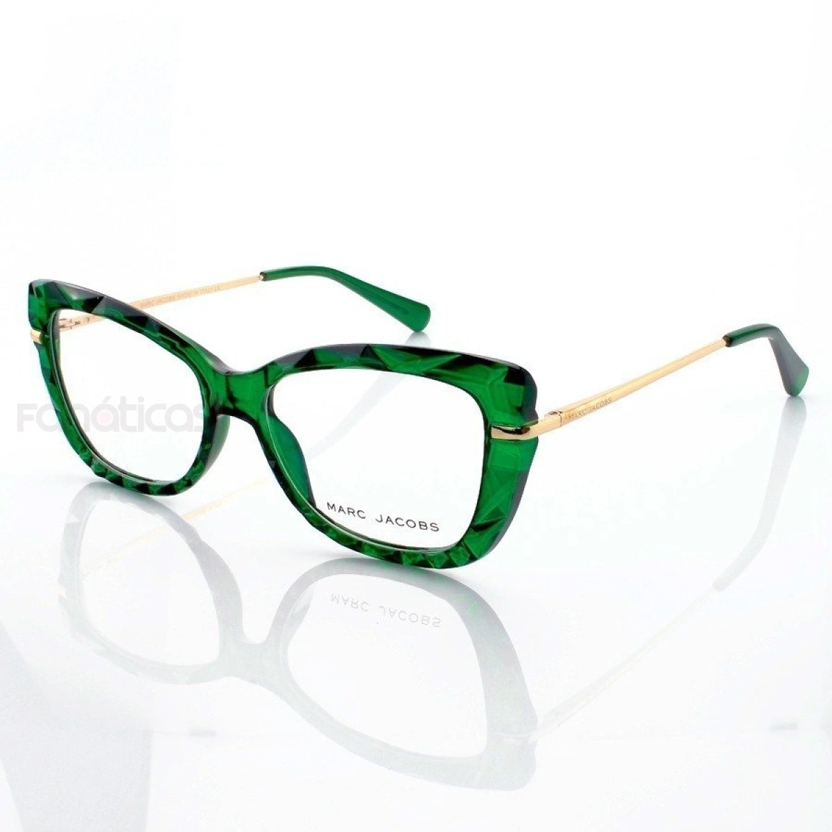 Armação de Oculos Quadrada Mj1068 Diamante Verde