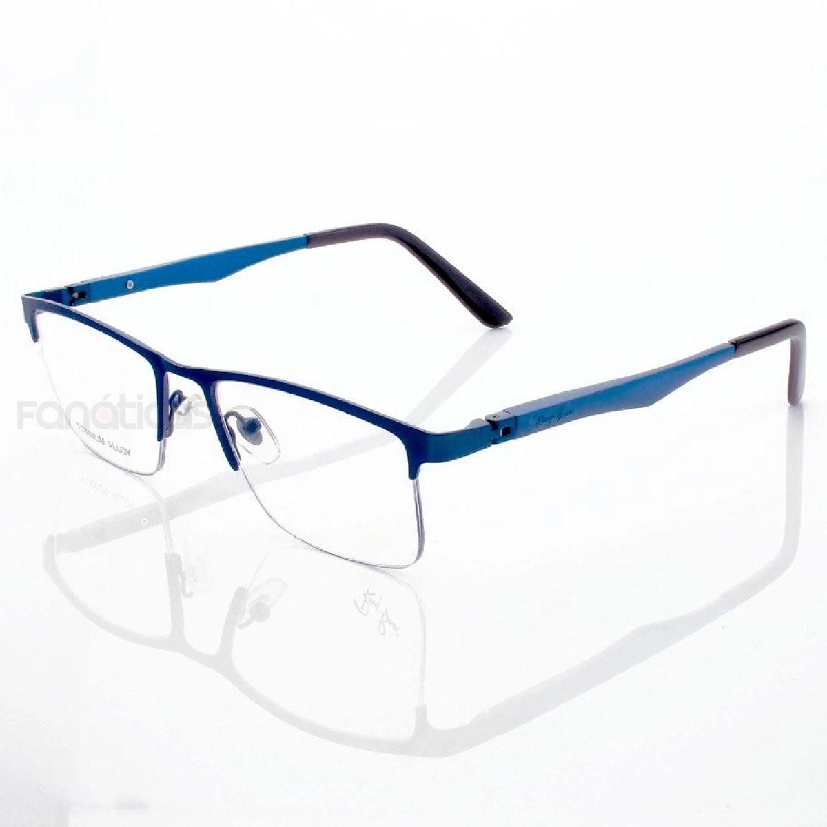 Armação de Óculos Masculina Meio Aro FN9128 Azul