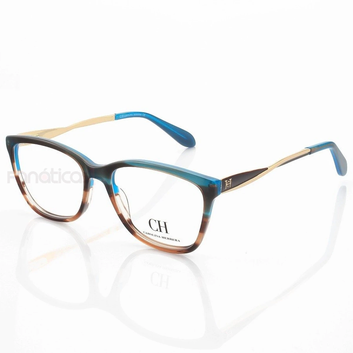 Armação de Óculos Quadrada  VHE712 Azul Degrade