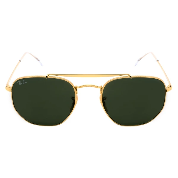 Óculos de Sol Hexagonal Marshal Dourado e Lente G15 RB3648