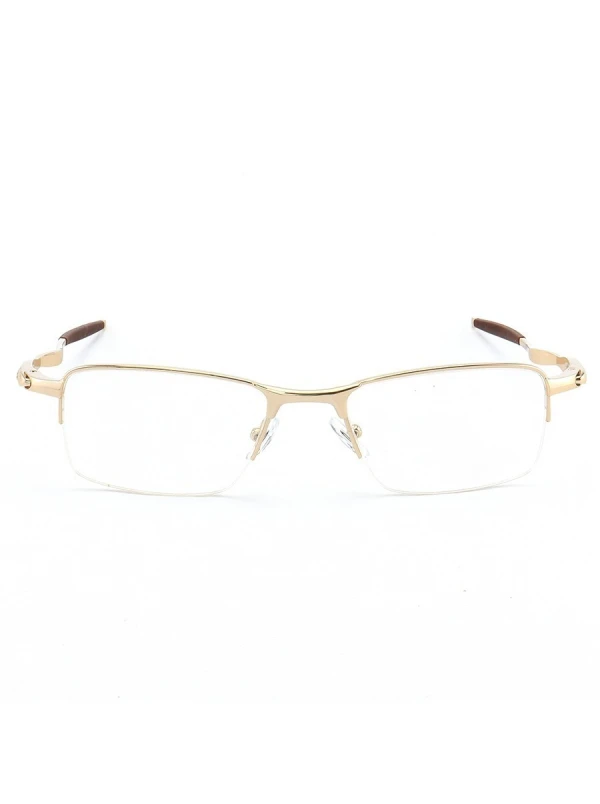 Armação de Óculos Retangular Meio Aro Evade 3208 Dourado