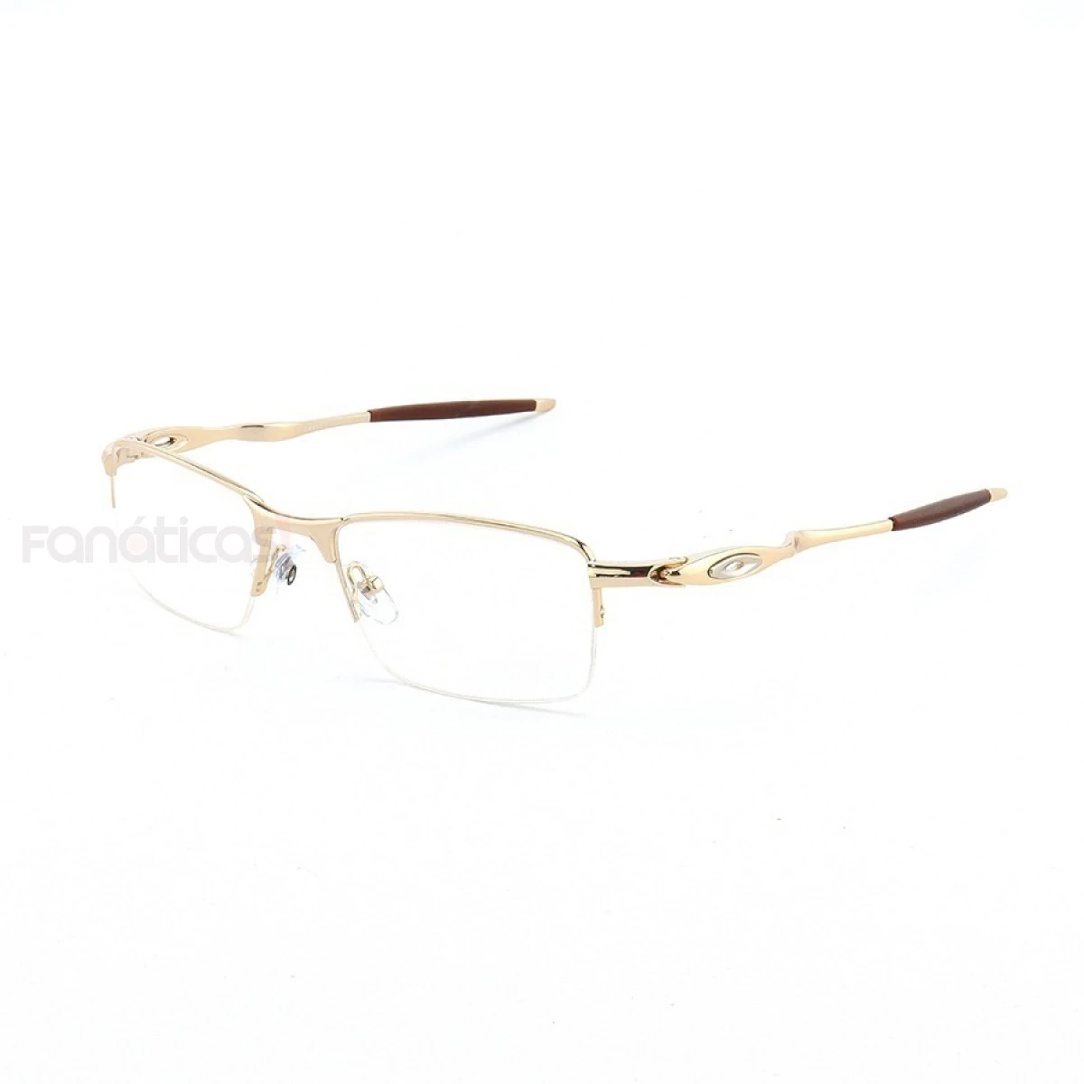 Armação de Óculos Retangular Meio Aro Evade 3208 Dourado