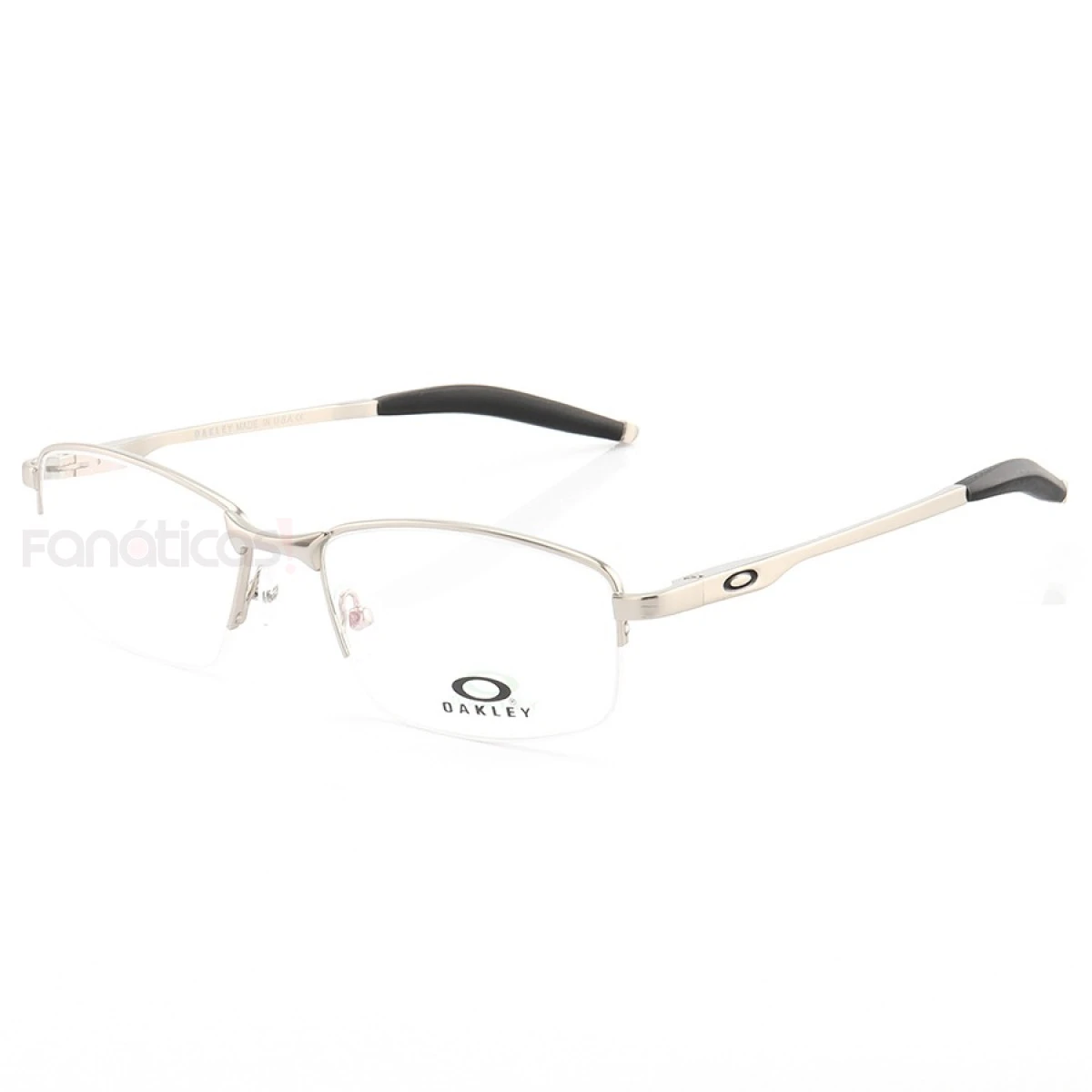 Armação de Óculos Retangular Meio Aro Steel Plate OX3222 Prata