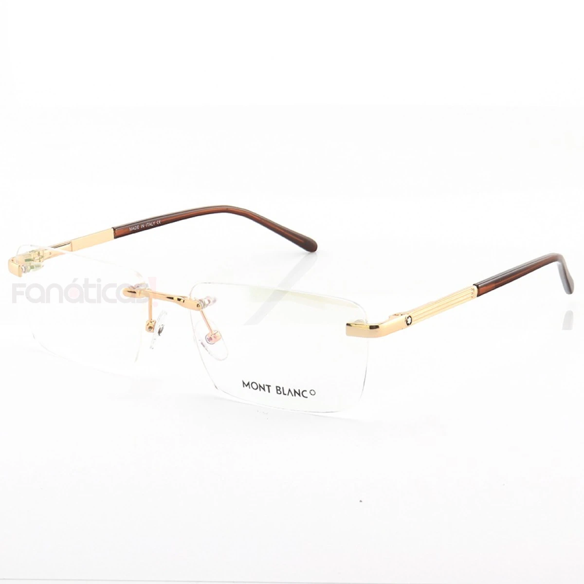 Armação de Óculos Retangular Flutuante MB0030O Dourada