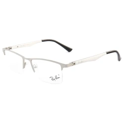 Armação de Óculos Retangular Meio Aro FN9128 Cinza