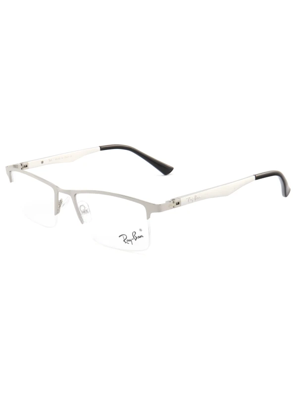 Armação de Óculos Retangular Meio Aro FN9128 Cinza