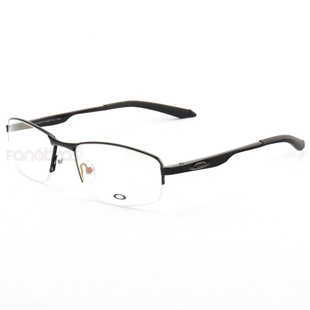 Armação de Óculos Retangular Meio Aro Evade-B OX138 Preto