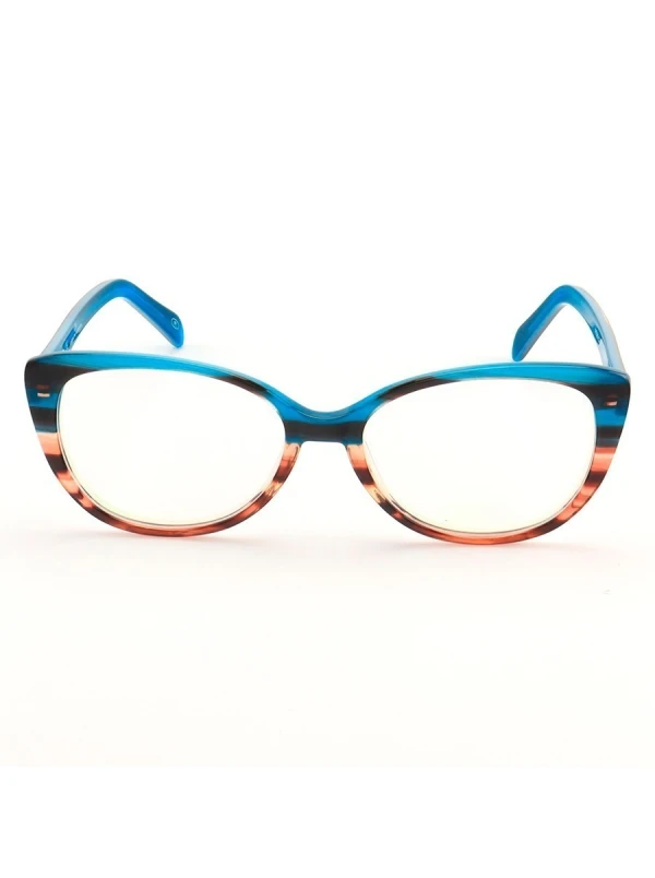 Armação de Óculos Gatinho VHE580 Azul Degrade