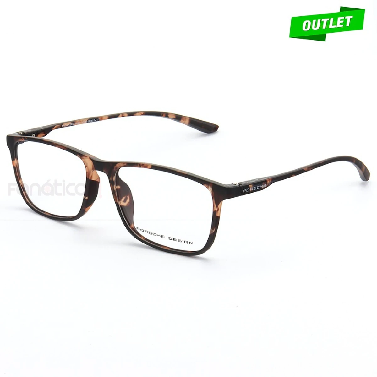 Armação de Óculos  Retangular Porsche Design P5151 Tartaruga Claro