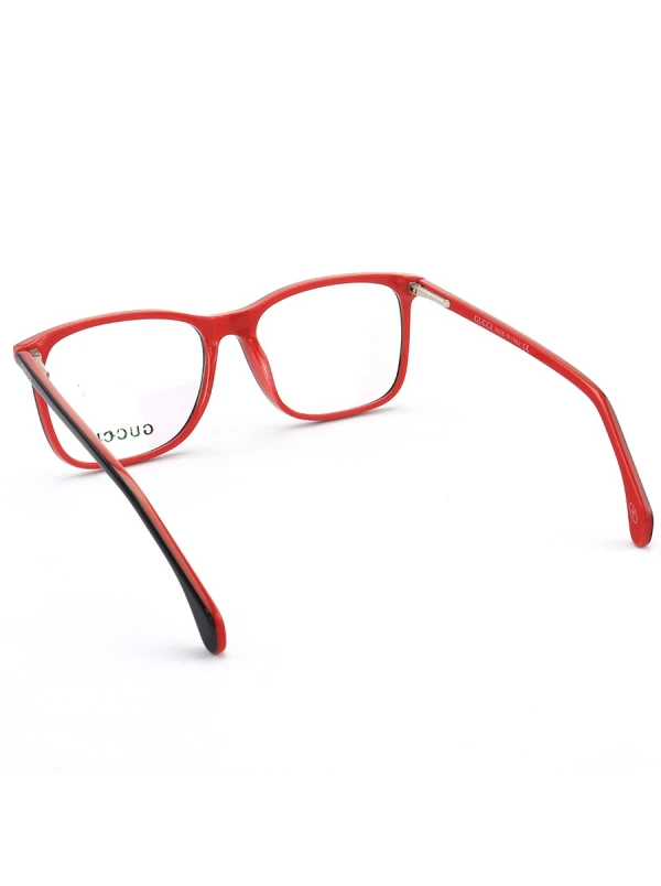 Armação de Óculos Quadrado GG05540 Preto e Vermelho