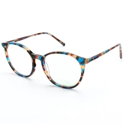 Armação de Óculos Redonda CH58663 Azul Tartaruga