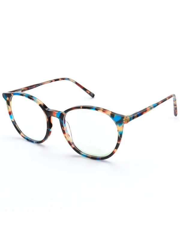 Armação de Óculos Redonda CH58663 Azul Tartaruga