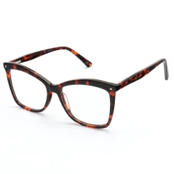 Armação de Óculos Quadrada MJ2017 Marrom Tartaruga