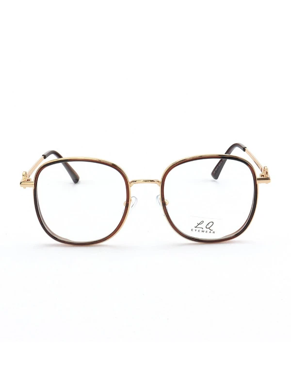 Armação de Óculos Redondo LQ95879 Marrom